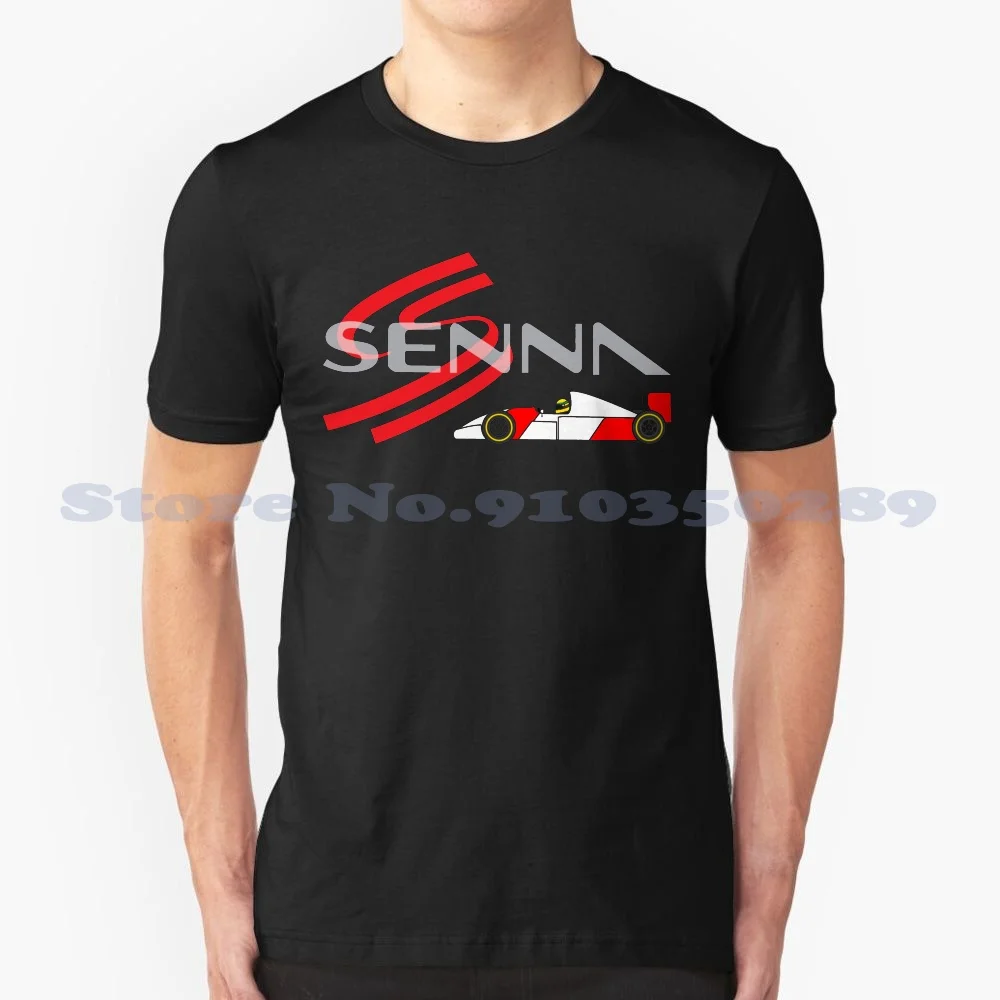 Ayrton Senna Minimalist Design Custom Funny Hot Sale Tshirt Ayrton Senna Formula Racing Racer