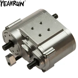 YEAHRUN Gearbox Transfer Case Metal 2 Speeds Transmission Box for Axial SCX10 RC4WD D90 1/10 RC Crawler Car Upgrade Parts