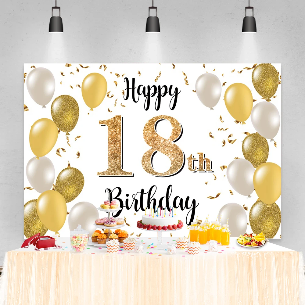 عيد ميلاد سعيد التصوير خلفية ذهبية ستار بالونات ديكور الأسرة الاحتفال حفلة صورة مخصص ملصق صور خلفية