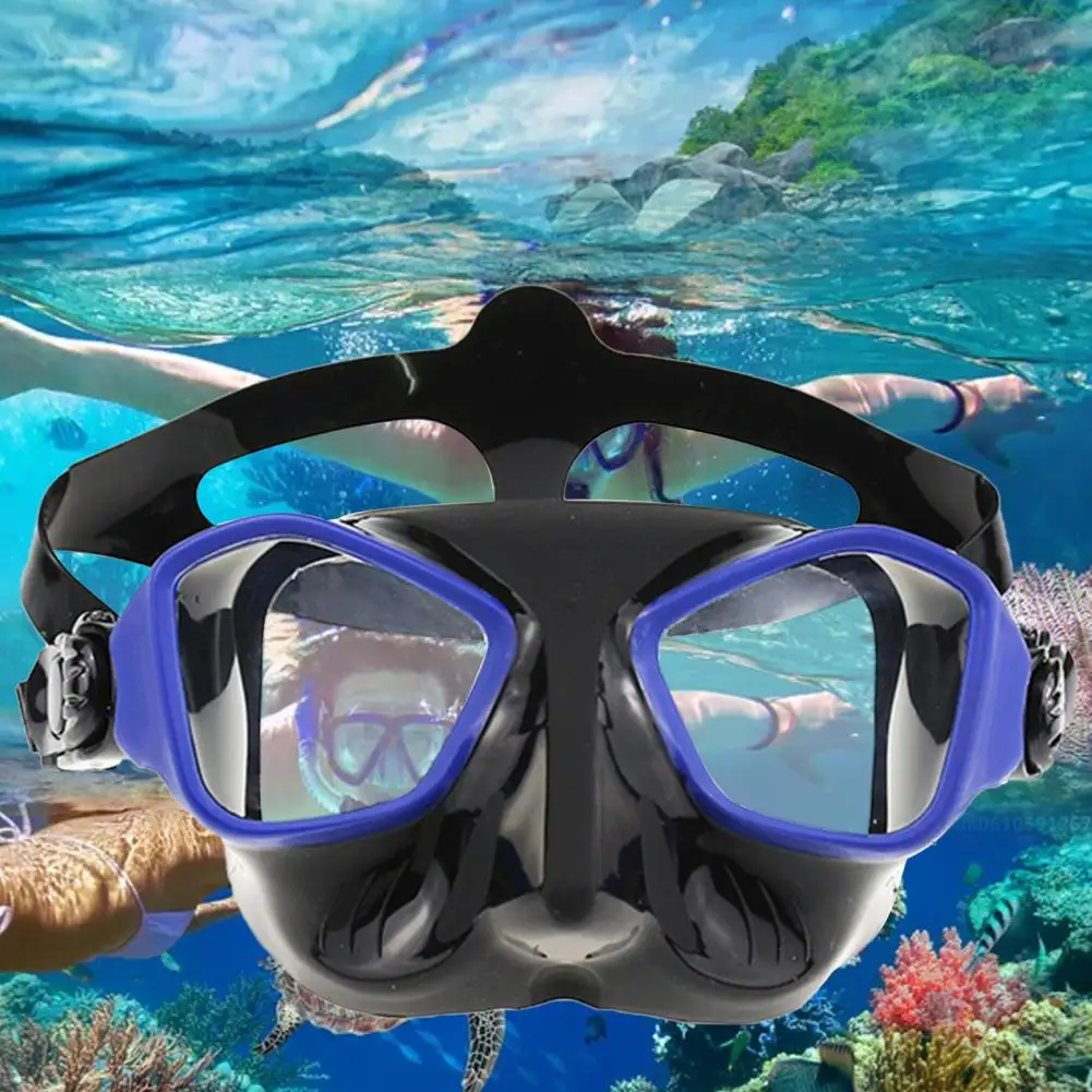 Safe Wear-resistant Anti-strike Diving Glasses Anti-fog Waterproof Silicone Diving Water Sport Goggles Eyewear for Swimming