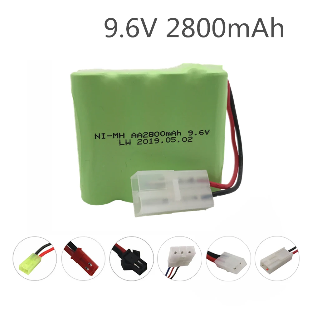 9.6V 2800mah Ni-MH Battery L6.2-2P/SM/EL-2P/JST Plug For Rc toys Cars Tanks Trains Robots Boats Guns 9.6 V NI-MH battery