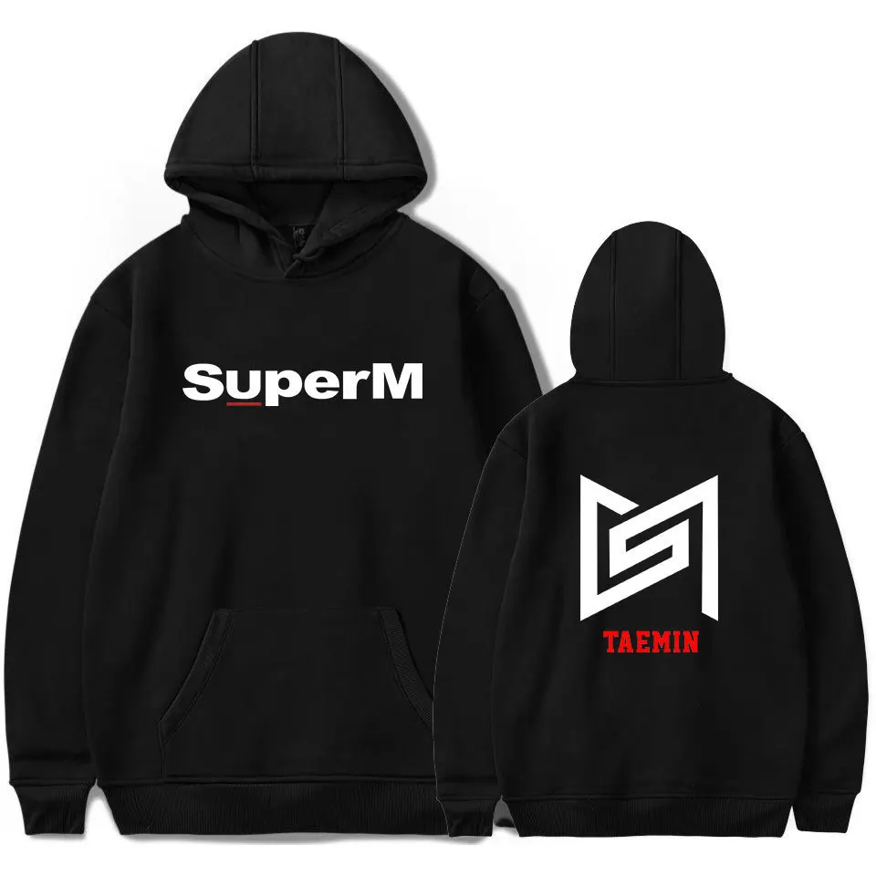 

KPOP SuperM TAEMIN Women/Men Hoodies Sweatshirts Korean Fashion Long Sleeve Fleece Hooded Jacket Male Tracksuit Group Clothes