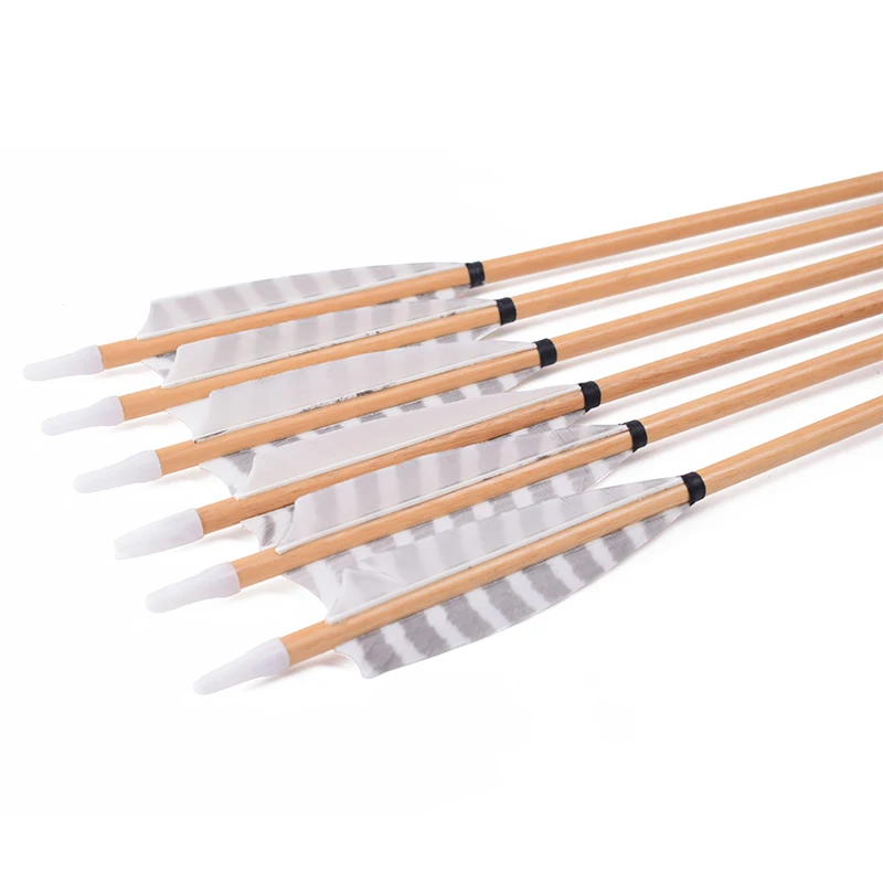 6 PCS 32 Inch 20-70lb Wood Arrows 5\