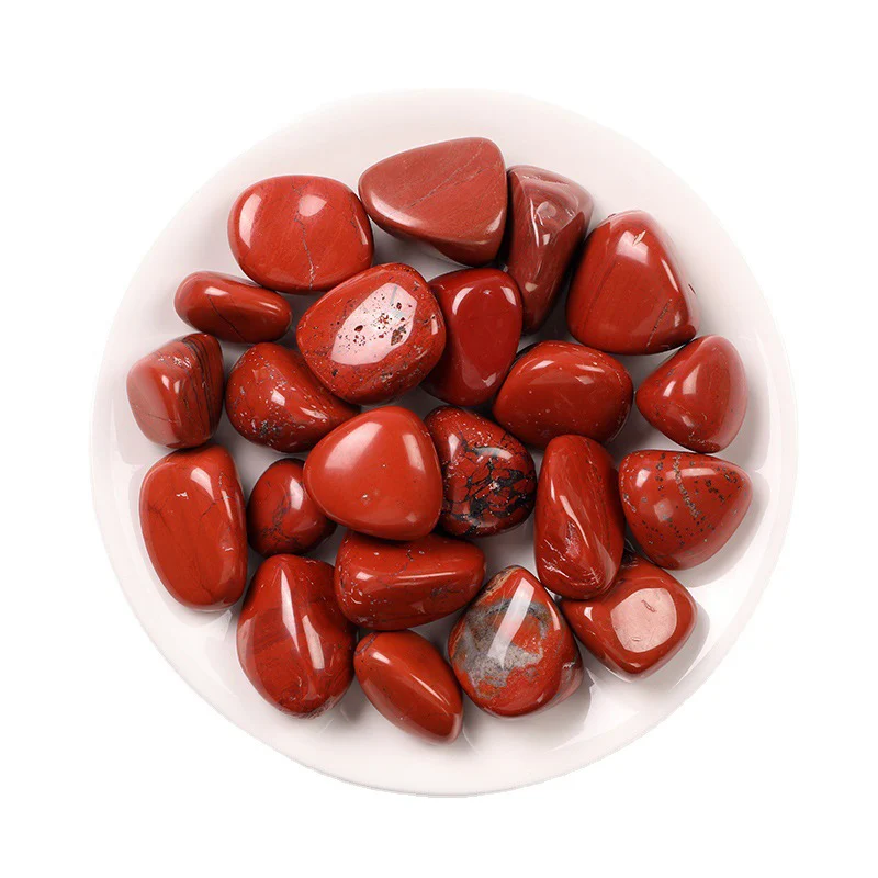 Pierre Naturelle de Jaspe Rouge Polie de 100g, Guérison, Charbon Rouge, Accessoire de Décoration pour Aquarium et Maison