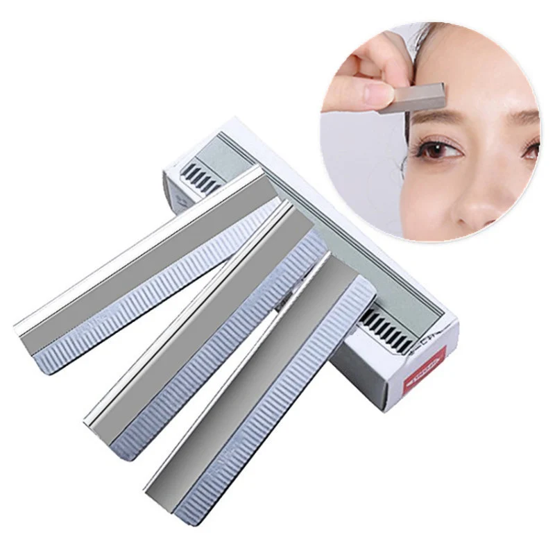 10/20 pcs Permanent makeup Special Eyebrow artifact  Shaving Eyebrow Blade Stainless Steel Single-Sided Blade beauty makeup tool