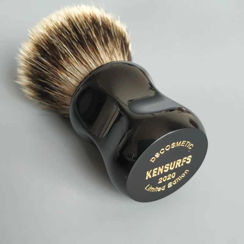 Escova De Barbear De Cabelo Com Punho De Resina Preta, Dental, 2 Band Badger, Bom Cabelo Backbone, 26mm