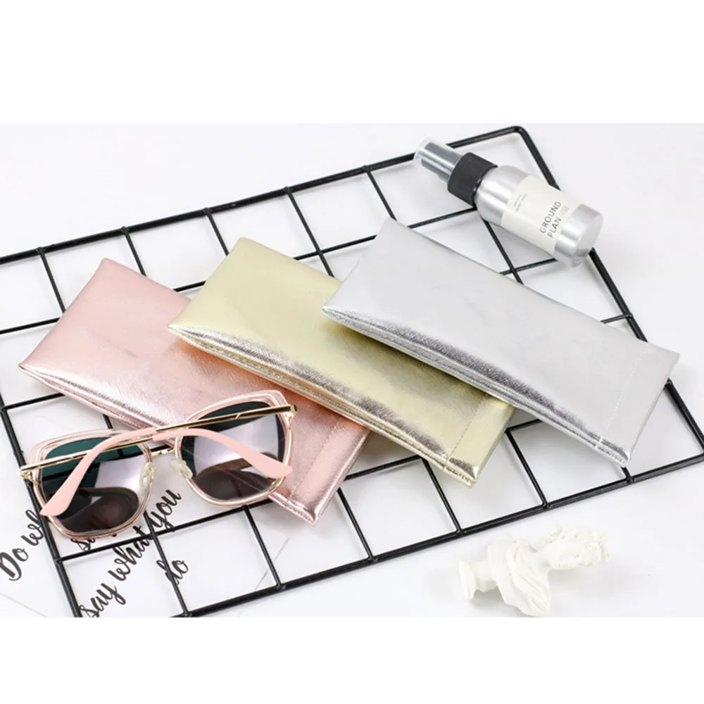 Eyeglasses Case for Women Myopia&Reading&Sunglasses Protective Storage Bag PU Leather Bullet Waterproof Eyewear Accessories