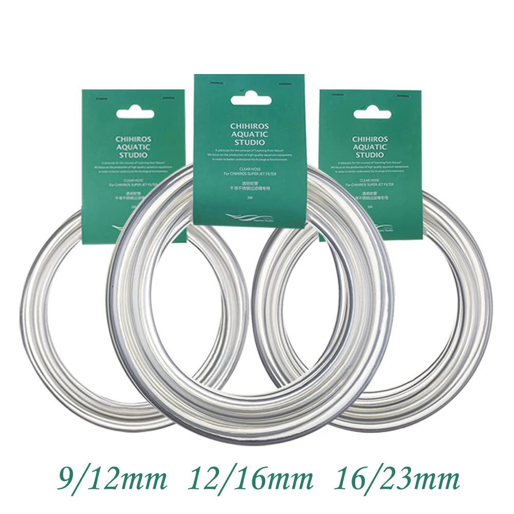 3M Aquarium Filter Barrel Hose Clear Tubing Chihiros Fish Tank Water Pipe Diameter 9/12/16mm Clean Hose Water Change Hose