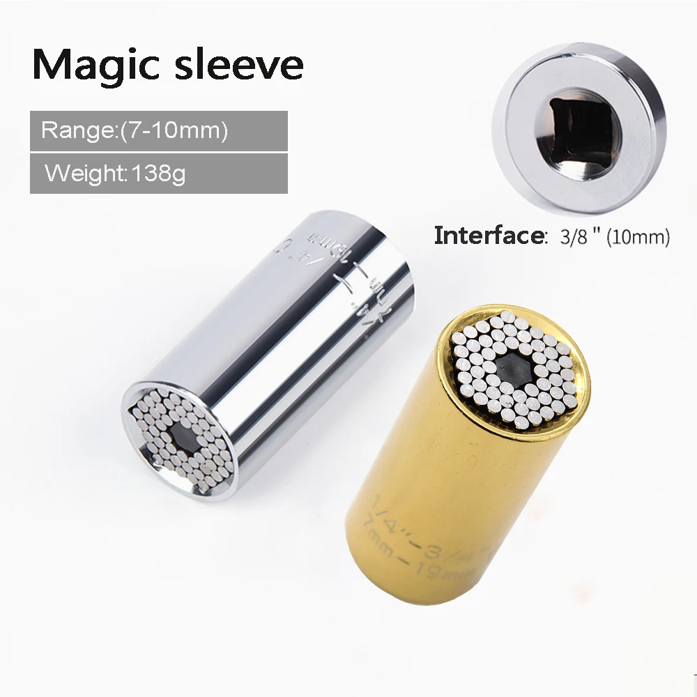 1pc 7-19mm Multifunction Bolt Ratchet Universal Torque Sleeve Socket Wrench for Power Drill tools