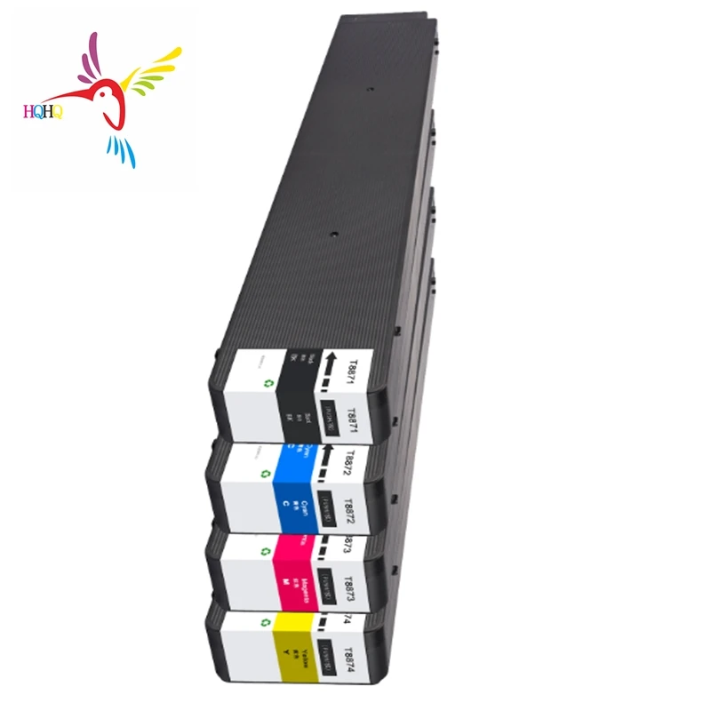 T8871-T8874 Ink Cartridge with Pigment Ink and Chip Compatible for Epson Workforce WF-C17590a/WF-C17590c Printer