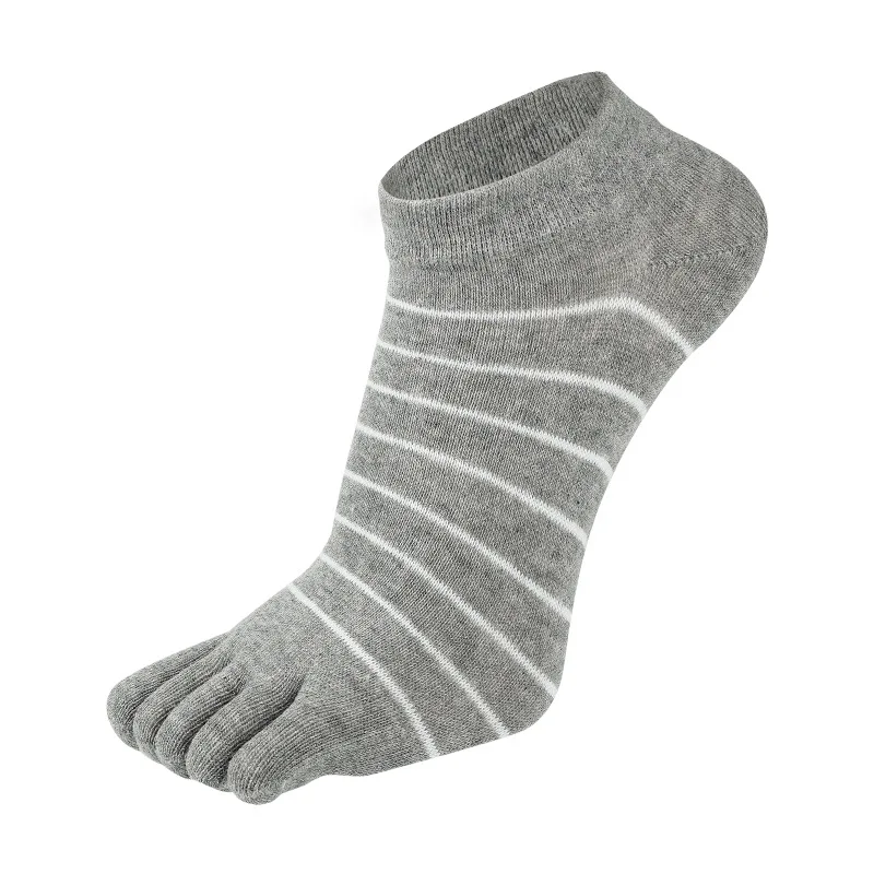 Chaussettes rayées à cinq doigts en pur coton pour femmes et filles, chaussettes invisibles avec orteils, mode Harajuku, solide, mignon, vente chaude, 1 paire