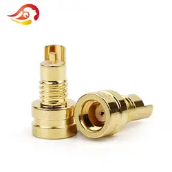 QYFANG 24K Gold Plated Beryllium Copper MMCX Pin Female Jack Wire Connector For IE800 HiFi Earphone DIY Audio Plug Metal Adapter