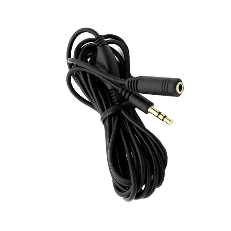 300cm 3.5mm M/F Splitter Stereo Headphone -Audio Extension Cord Cable With Volume switch Volume Control Newest
