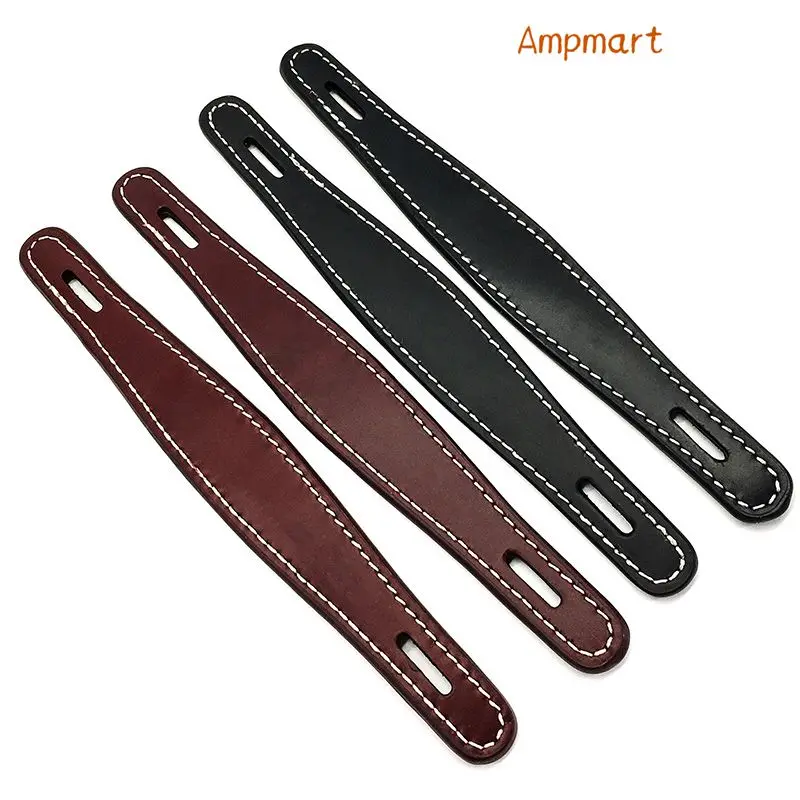 Ampmart 1pcs VINTAGE AMPLIFIER HANDLE BROWN LEATHER FOR FENDER AMP FLAT TYPE