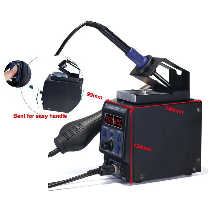 Yihua 8786D-I 700 واط 2 في 1 مكافحة ساكنة إعادة العمل ومحطة لحام