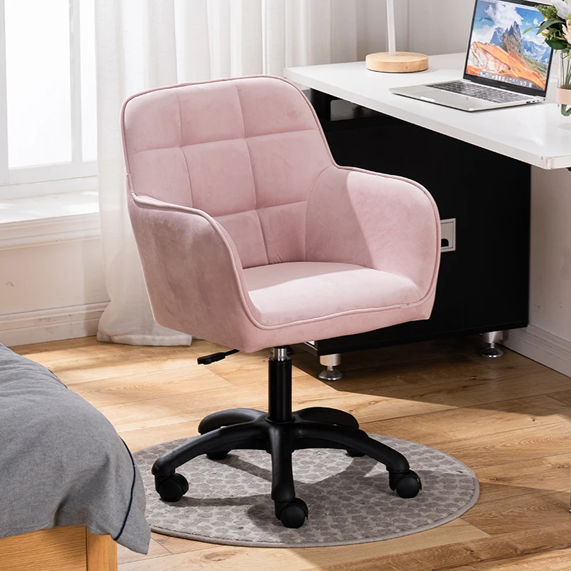 

Modern Computer Chair Office Chair Pink Study Home Game Chair Leisure Backrest Swivel Lift Chair Bedroom Furniture Vanity Chair