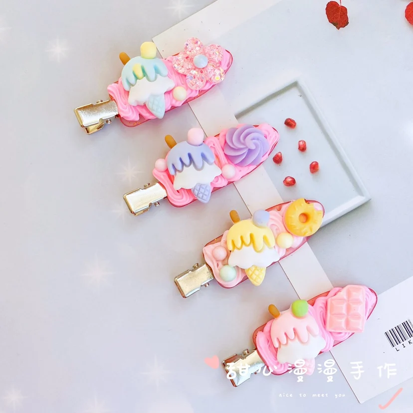 

Diy clip Lolita hand cream glue hairpin headdress sweet cute side duckbill clip bang clip to female