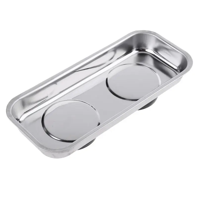 Square Magnetic Tray Sucker Stainless Steel Strong Permanent Magnet Bowl Y51B