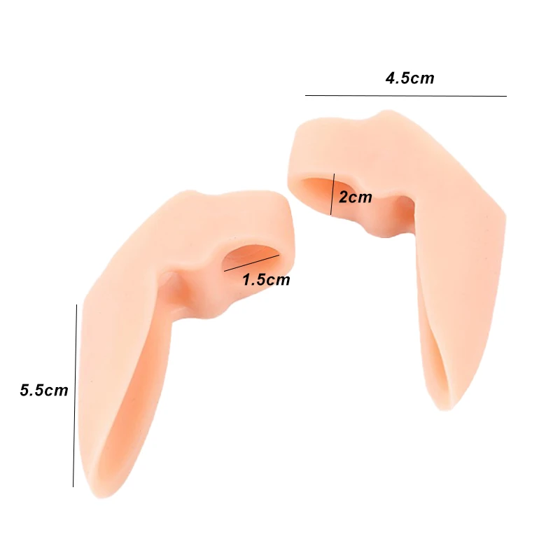 2Pcs Silicone Big Toe Separator Bunion Adjuster Hallux Valgus Toe Straightener Corrector Gel Foot Fingers Pedicure Feet Tool