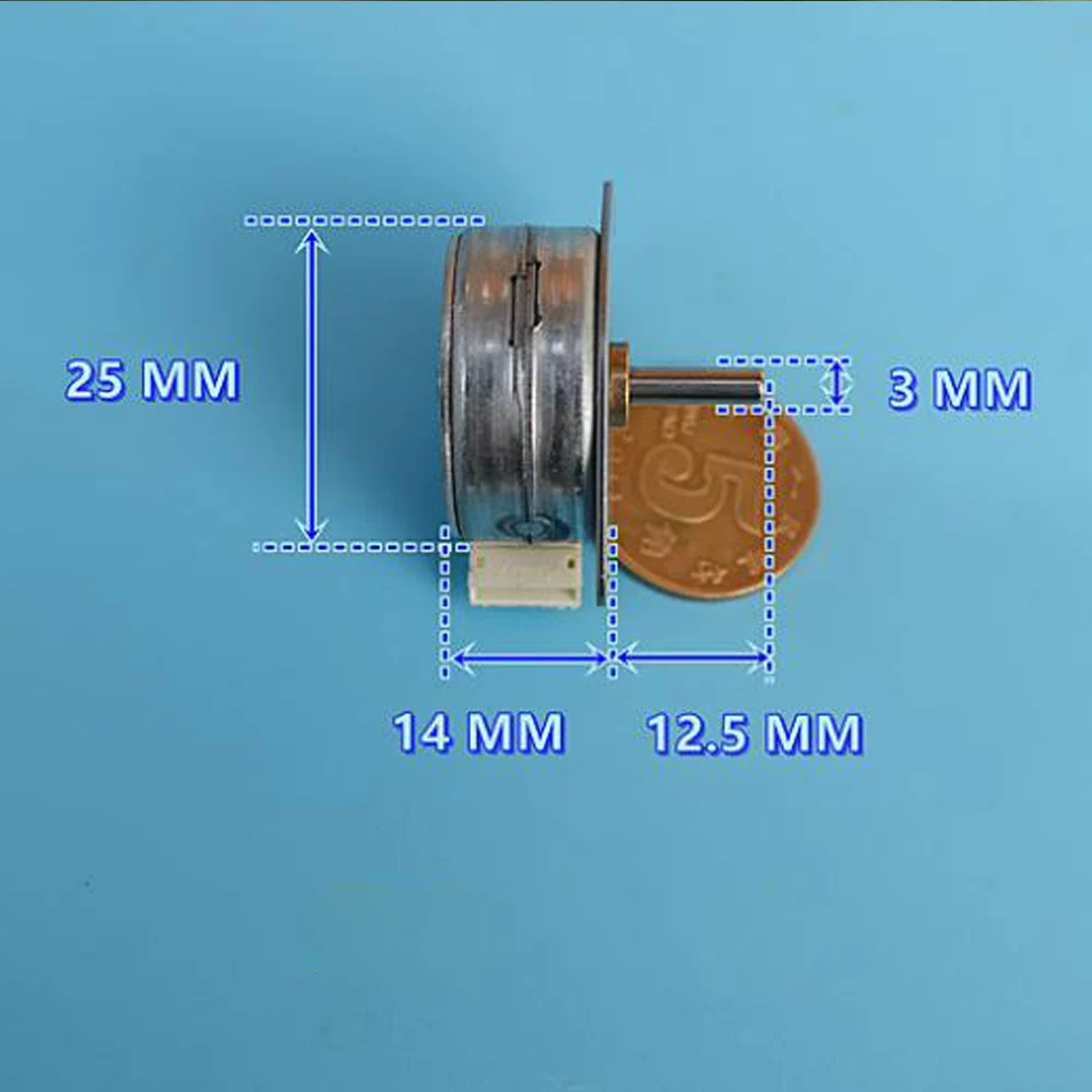 Mini Four-phase Five-wire Stepping Motor 25MM Micro 25 SPG0001 15 Degrees Stepper Motor Toy Engine