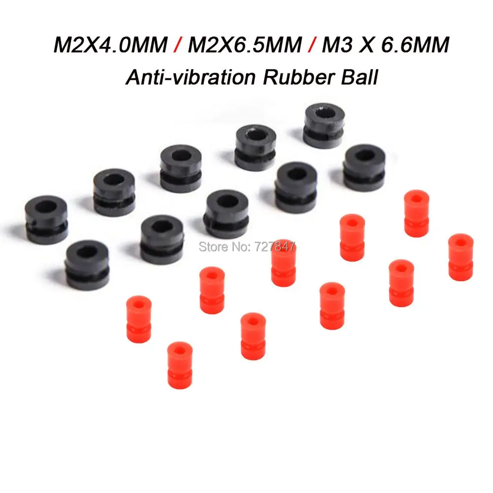 10/30pcs M2 /M3 Anti-vibration Rubber Shock Absorber Ball Suspension ball Shock Damping Ball for Mounting Hole Flight Controller