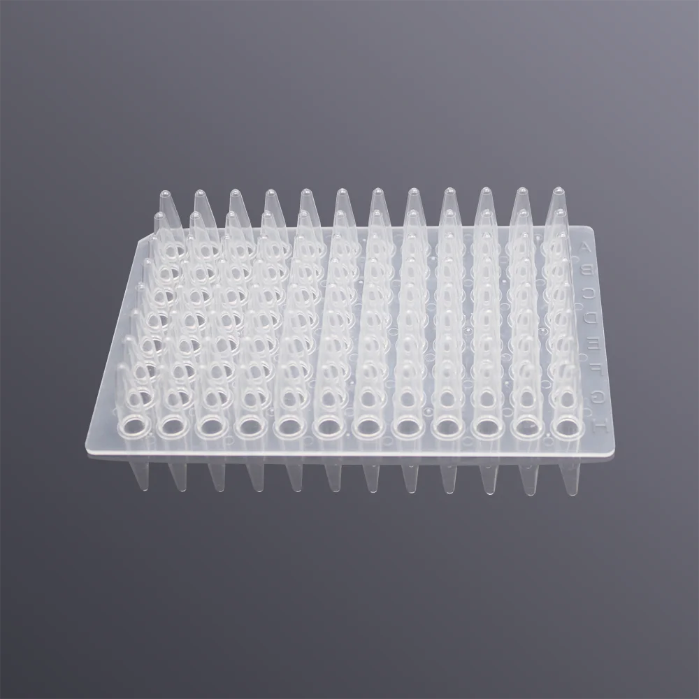 96-well PCR Microplates PCR Plate No Skirt Transparent PCR Tubes 0.1ml 0.2ml Nonpyrogenic Noncytotoxic DNase-/RNase-free 10/PK