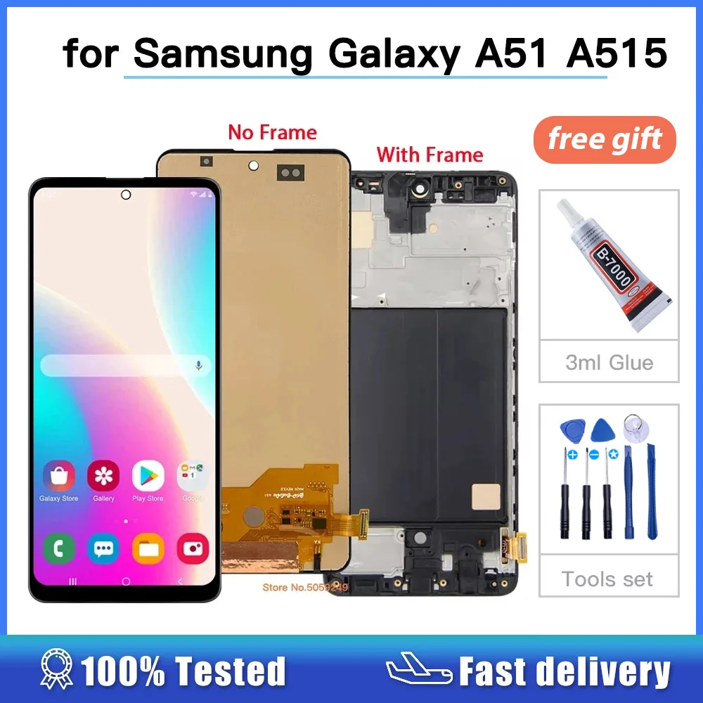 

Super Amoled A51 For Samsung Galaxy A51 A515 Lcd Display Touch Screen Digitizer Assembly Parts For Samsung A515 A515FN/DS A515F