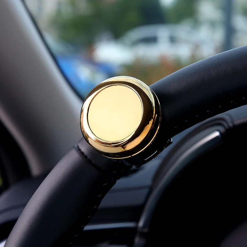 Car Steering Wheel Spinner Knob Power Handle Ball Hand Control Ball Booster Wheel Strengthener Auto Spinner Knob Ball Golden