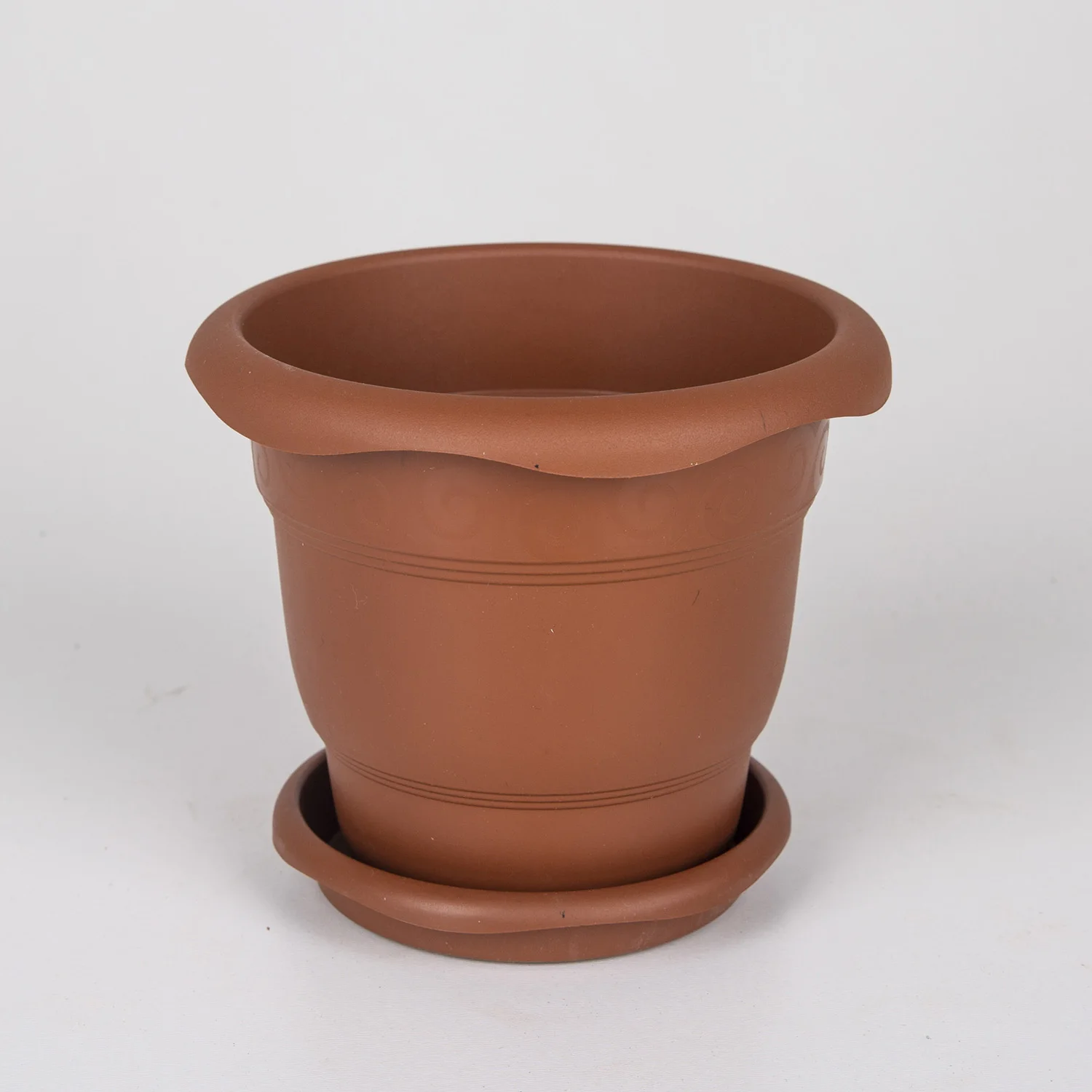 Plastic potted brown 1 liter 14x12 Cm 14x12 Cm