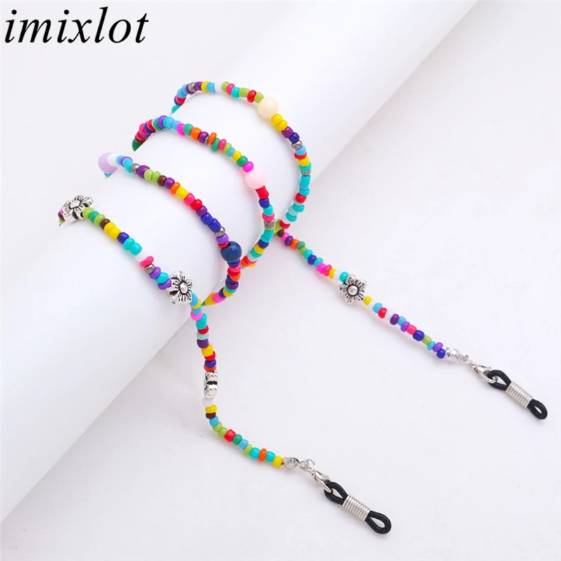 

Imixlot 1PC New Fashion Colorful Beads Flower Glasses Chain Women Sweet Eyeglass Lanyard Neck Strap Eyewear Holder Accessories