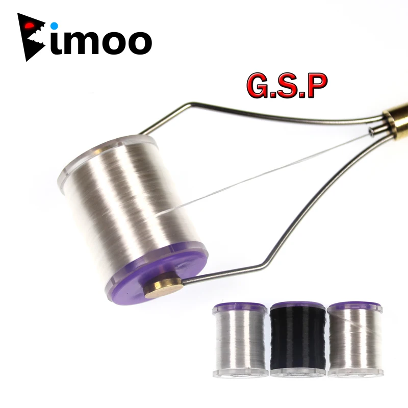 Bimoo 2PCS GSP Fly Tying Polyethylene Thread 75D 100 200D for Pike Jig Salmon Streamer Large Saltwater Fishing Flies Tying White