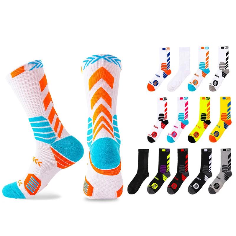 Professionelle Dämpfung Sport Kurze Socken Kompression Helle Farbe Handtuch Boden Laufschuhe Fußball Radfahren Outdoor Basketball Socken