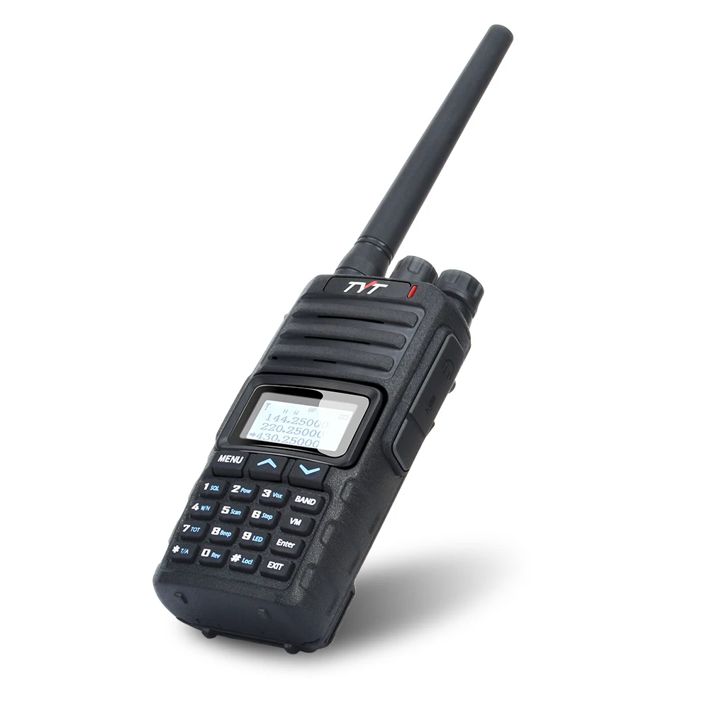 TYT-walkie-talkie UHF VHF TH-350, radio bidireccional portátil de 136-174MHz, 220-260MHz, 400-470MHz