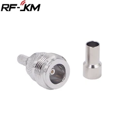 N Type Female Plug RF Coaxial Crimp for RG58 RG142 LMR195 RG400 RG223 Cable Straight Connector