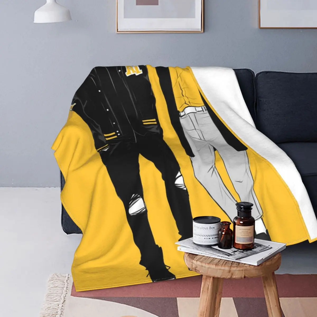 Aslan Jade Eiji Flannel Throw Blankets Banana Fish Anime Blanket for Bedding Bedroom Super Soft Plush Thin Quilt