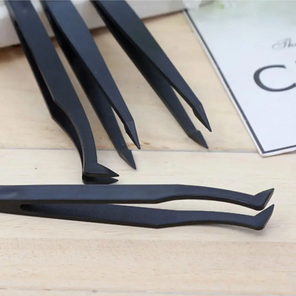 1pcs Anti-static Eyebrow Tweezers Makeup Tools Plastic 12mm Tools Hand Set Forceps Repair N4D1