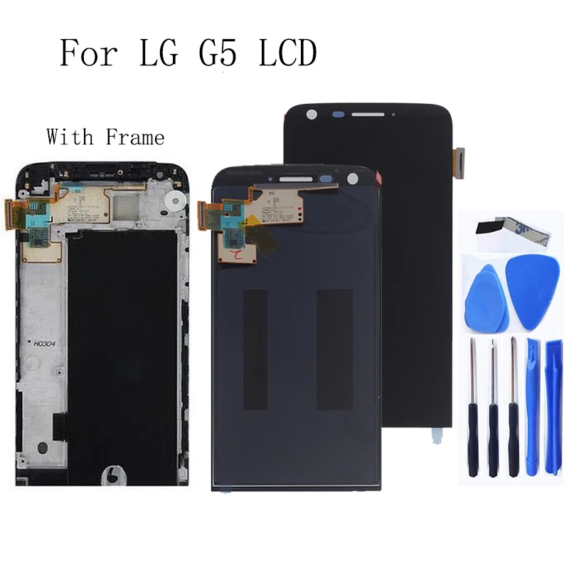 

5.3" Original for LG G5 H850 H840 H860 F700 LCD display Touch Screen for LG G5 Wiht Frame Smartphone Replacement Kit+Tools