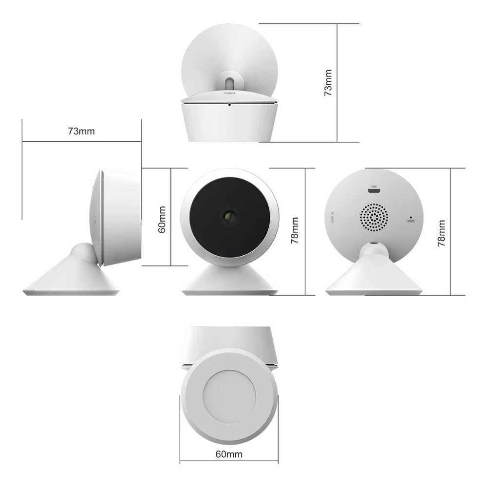 Laxihub 2PCS Mini IP Camera WiFi Baby Monitor 720P/1080P Motion Detection Night Vision Smart Home Indoor Surveillance Camera