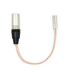 7N OCC Copper 4pin XLR Balanced Male to 4.4mm Balanced Female Audio Adapter Cable 4.4mm TRRS to XLR Balanced Cable Connector