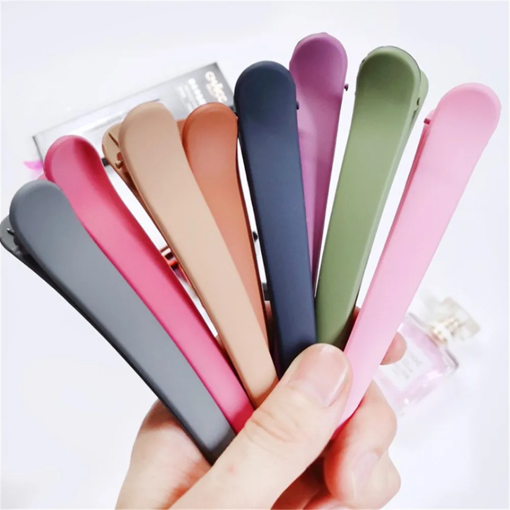 5PCS/Set 5cm Duckbill Hair Clips Women Girl Bang Side Matte Color Hairpins Barrette Headwear DIY Hairdressing Styling Accessorie