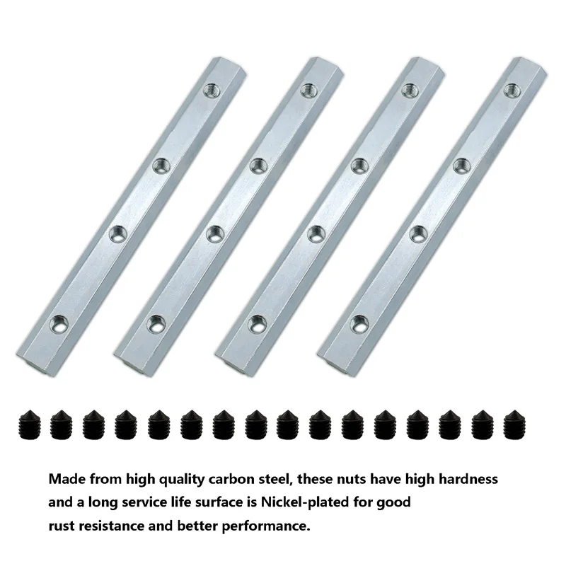 4 Pack 4545 seria aluminium profil linia prosta złącze, TTZEZE długość 180mm/7 ''stal węglowa cynkowanie wspornik zapięcie w