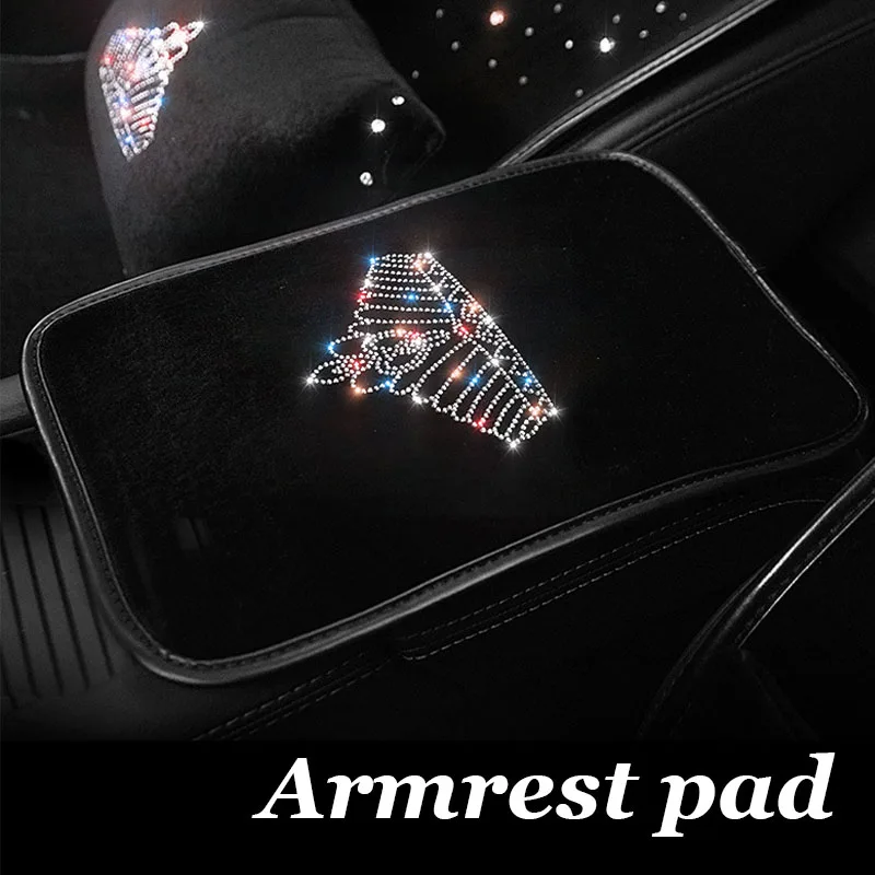 Crystal Diamond Car Steering Wheel Covers Crown Handbrake Gear Cover Seat Belt Shoulder Headrest Pads Auto Interior Accessories