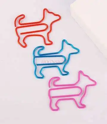 12pcs Color puppy paper clip super small pin animal paper clip cartoon shaped paper clip cute paper clip