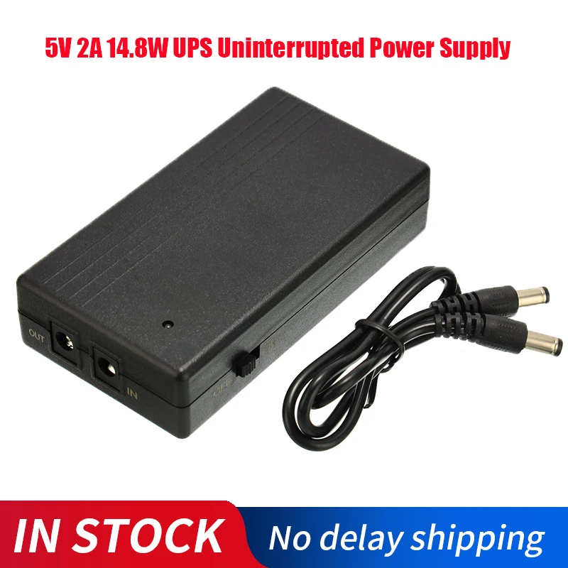 

5V 2A 14.8W Multipurpose Mini UPS Battery Backup Security Standby Power Supply Uninterruptible Power Supply For Camera Router