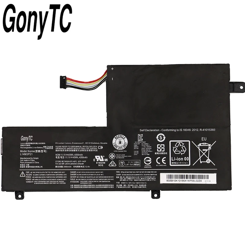 L14M3P21 New Original Battery For Lenovo Flex 3 1470 1480 1580 5B10K10186  L14L3P21Genuine