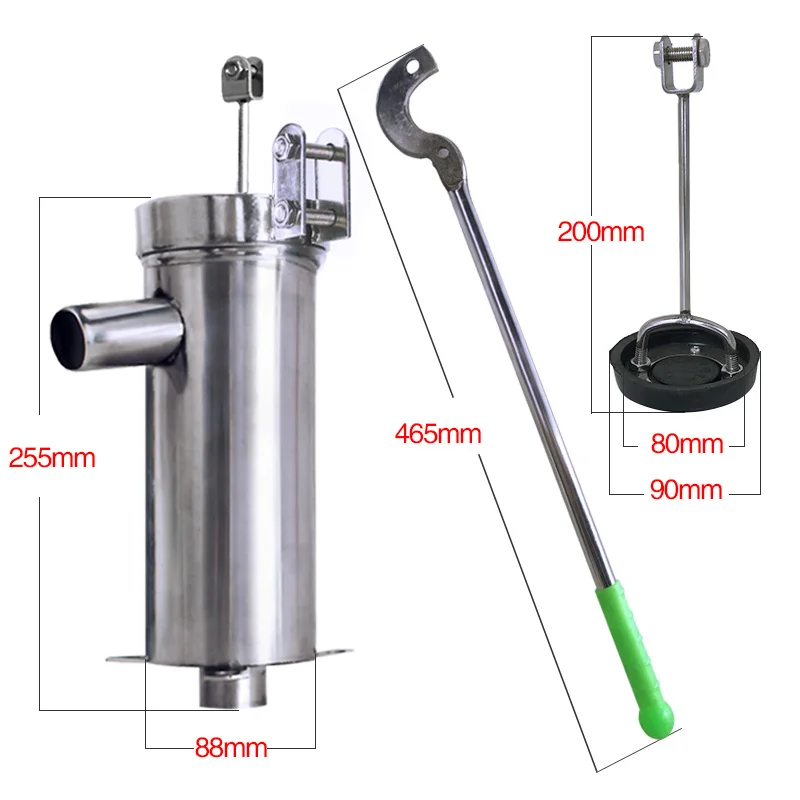 Versione addensata della pompa shaker in acciaio inossidabile agitatore manuale per uso domestico pompa a pressione manuale con testa per pozzo d'acqua shake well pump