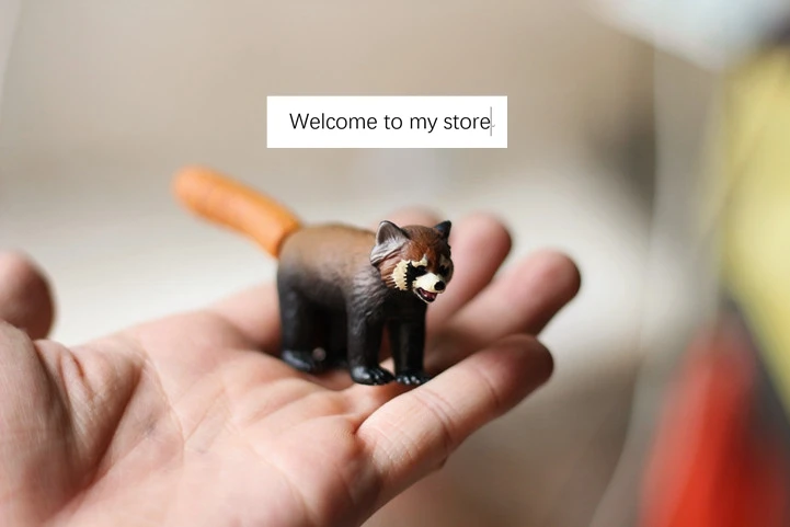 

Pvc figure model toy Simulated animal model raccoon