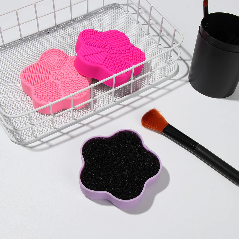 Sponge Cleaning Mat Make Up Washing Silicone Washing Tools Makeup Brush Cleaner Brush Cleaner Pad Silicone Starfish