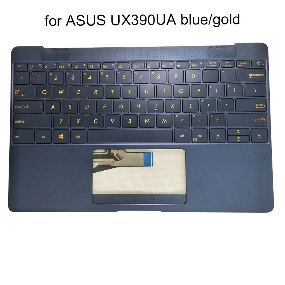 

US English Backlight Keyboard Palmrest For Asus ZenBook UX390 UX390UA UX390U Laptop Keyboards 90NB0CZ2 R31K01 90NB0CZ1-R31BG1