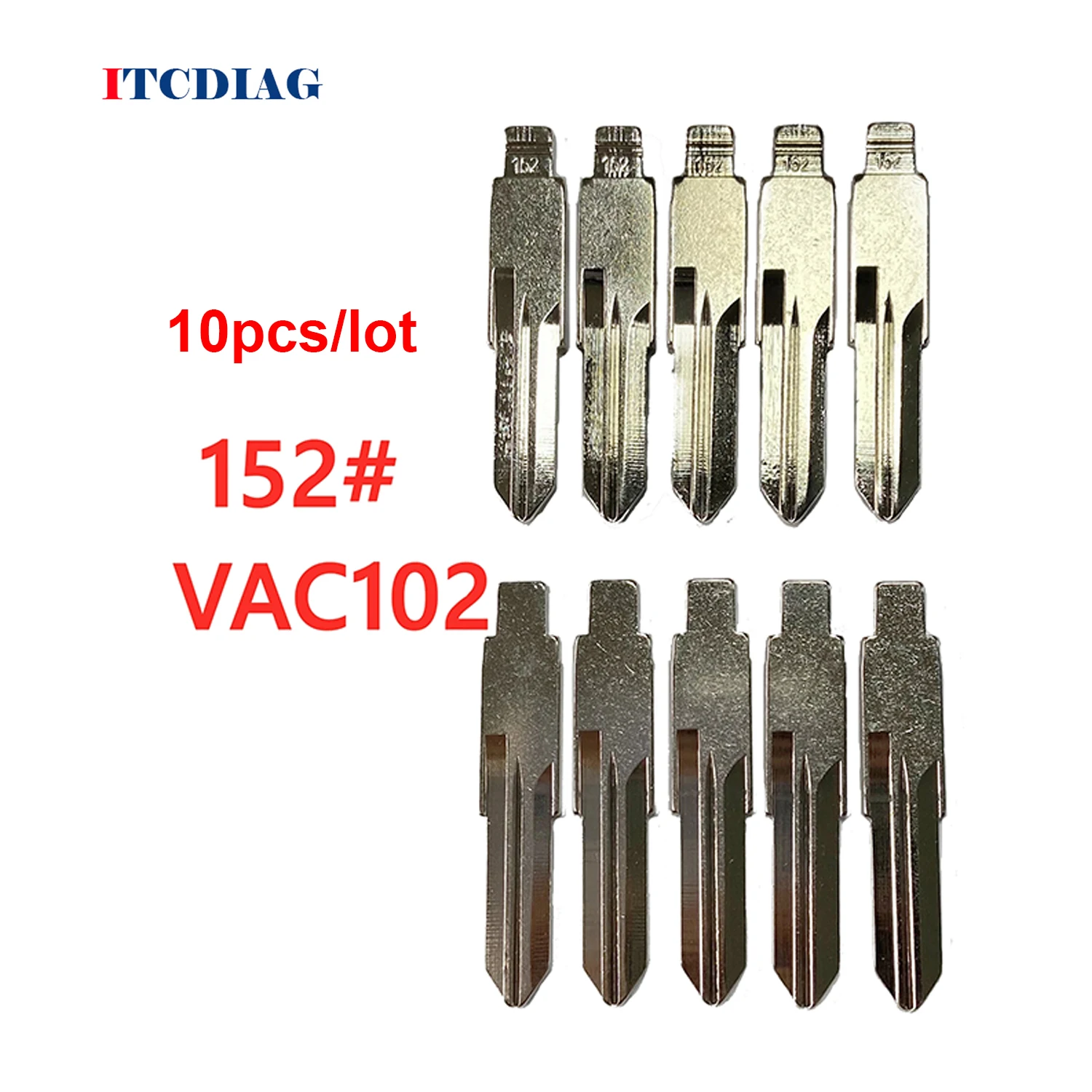 

10pcs Remote Key Blade KD VVDI Uncut Flip Blank LISHI VAC102 #152 For Renault Megan Dacia Clio Duster Replacement part